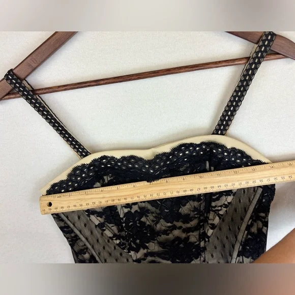 TRIPP NYC Black Lace‎ Corset Top Boustier Tank Sleeveless Sexy Vintage Y2K XS - Picture 16 of 16